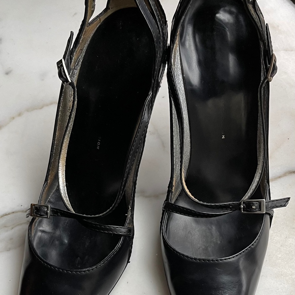 VICINI Black Leather VINTAGE 39 1/2 EU, 8 1/2 US pristine - Picture 6 of 8